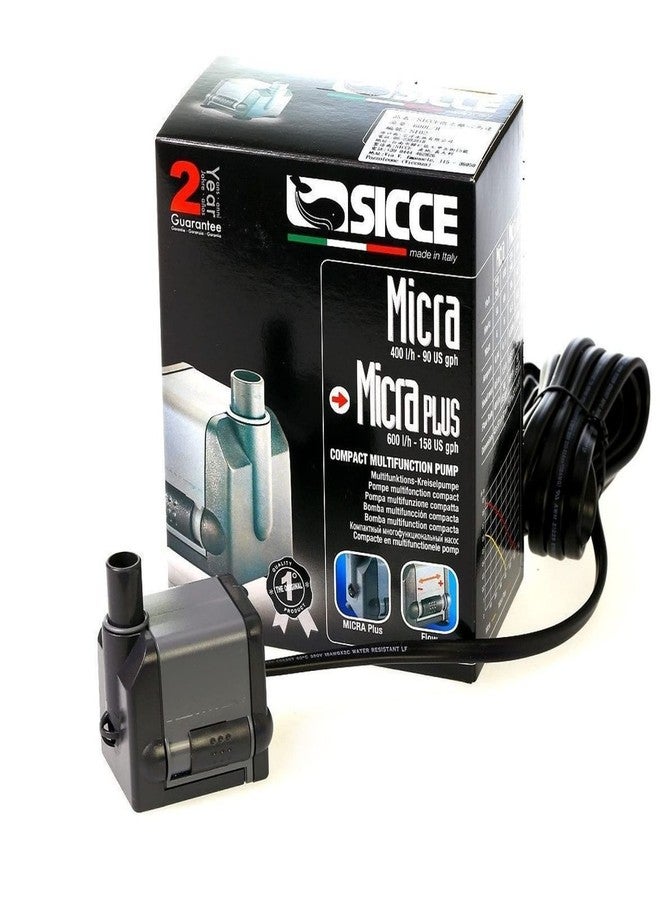 SICCE MICRAPLUS Compact Aquarium Pump, 158 GPH, for submerged use in freshwater and saltwater - Image 2